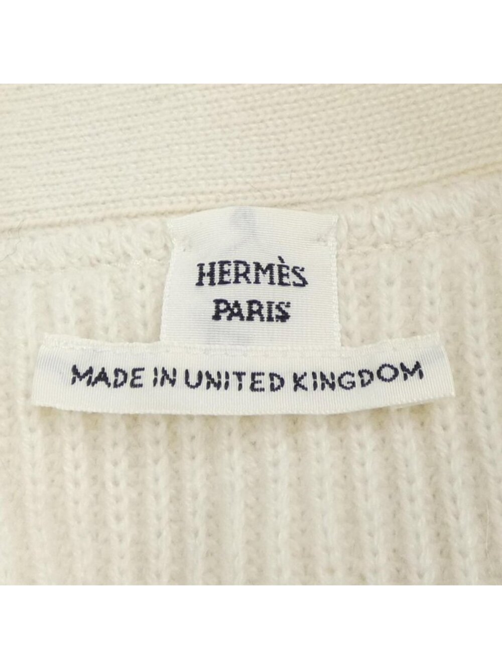 Hermes Long Cardigan Cashmere White - Picture 4 of 6
